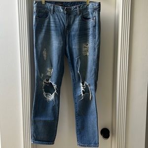 J Crew distressed boyfriend jeans